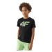 4F JUNIOR-TSHIRT-4FJWSS24TTSHM1115-20S-DEEP BLACK Černá