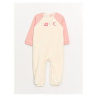 LC Waikiki Crew Neck Long Sleeve Plush Baby Girl Jumpsuit