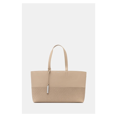 Kabelka Calvin Klein béžová barva, K60K613166