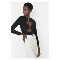 Trendyol Black Window/Cut Out Detailed Accessory Snaps Body