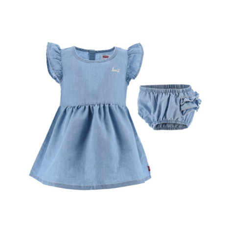 Dětská souprava Levi's® Džínové šaty a kalhoty na pleny Summer Wind Blue Levi´s