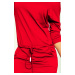 Červené dámské sportovní šaty se zavazováním a kapsami model 7063139