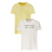 LIVERGY® Pánské triko, 2 kusy (žlutá/bílá)
