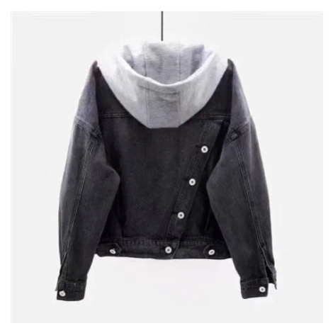 Dámská džínová bunda s kapucí