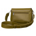 DAVID JONES TMAVĚ ZELENÁ CROSSBODY KABELKA S PLETENÝM VZOREM Khaki