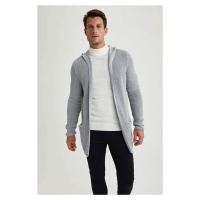 DEFACTO Standard Fit Hooded Knitwear Cardigan