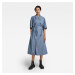 G-STAR Dress - High trench dress ss blue