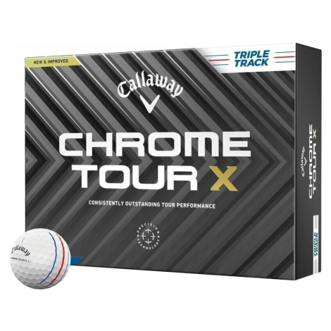 Callaway Chrome Tour X White Golf Balls Triple Track