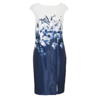 Bonprix BPC SELECTION pouzdrové šaty s květy Barva: Modrá, Mezinárodní