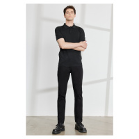 AC&Co / Altınyıldız Classics Men's Black Slim Fit Slim Fit 5 Pocket Dobby Flexible Trousers