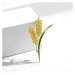 Éternelle Brož Swarovski Elements Francoa - design pšenice B7094-XH00320 Žlutá