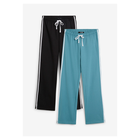 Bavlněné sportovní kalhoty (2 ks), rovný střih Bonprix