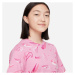 Nike SPORTSWEAR BOXY SWOOSHFETTI Dívčí tričko, růžová, velikost