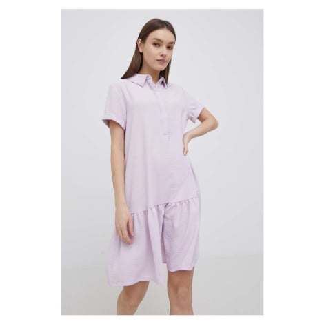 Šaty JDY fialová barva, mini, jednoduchý