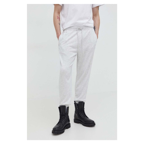 Tepláky Abercrombie & Fitch šedá barva, melanžové