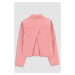Dětská riflová bunda Coccodrillo růžová barva