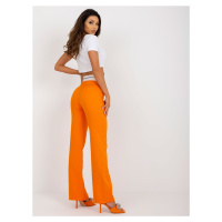 Oranžové elegantní rozevláté kalhoty