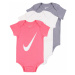 Nike Sportswear Dupačky/body šedá / pink / bílá