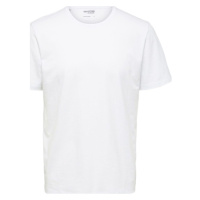 Selected Noos Pan Linen T-Shirt - Bright White Bílá
