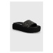 Pantofle Steve Madden Kora dámské, černá barva, na platformě, SM11003018