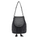 Černý dámský batoh / kabelka s lebkami Daan Lulu Bags