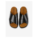 Černé pánské kožené pantofle Camper