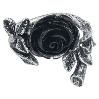 Alchemy Gothic Prsten Wild Black Rose Prsten stríbrná