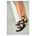 Fox Shoes S314912109 Black Women's Sandals
