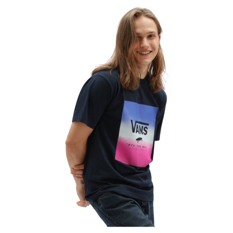 Pánské tričko Vans CLAIC PRINT BOX NAVY/růžová GLO