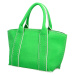 Stylová dámská koženková kabelka do ruky Scarleta, zářivě zelená