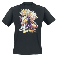 Dragon Ball Z - Super Saiyans Tričko černá