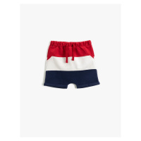 Koton Color Contrast Tie Waist Shorts With Pocket