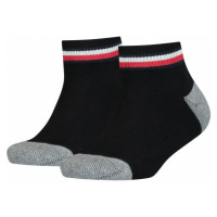 Tommy Hilfiger KIDS ICONIC SPORTS QUARTER 2P Dětské ponožky, černá, velikost