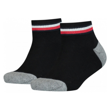 Tommy Hilfiger KIDS ICONIC SPORTS QUARTER 2P Dětské ponožky, černá, velikost