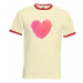 Pánské tričko s kontrastními lemy watercolor heart