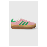 Semišové sneakers boty adidas Originals Gazelle Bold růžová barva, IE0420