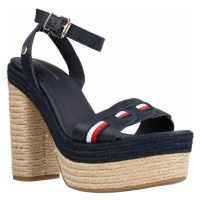 Tommy Hilfiger TH INTERLACE HIGH HEEL S Modrá