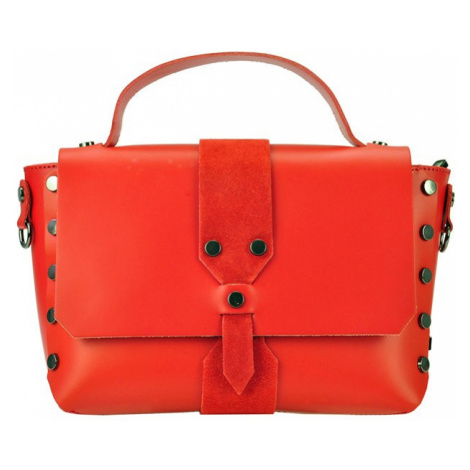 Kožená kufříková kabelka Patrizia Piu 01-029 červená