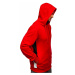 Červená pánská mikina na zip s kapucí Bolf JK99117