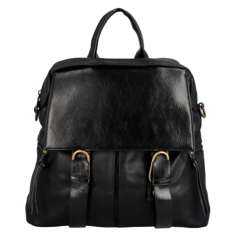 Stylový dámský koženkový batoh Belen , černá Maria C.