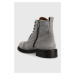 Semišové kotníkové boty Guess Arco Lace Up šedá barva