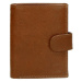 Double-D Hnědá praktická kožená peněženka s RFID "Page"