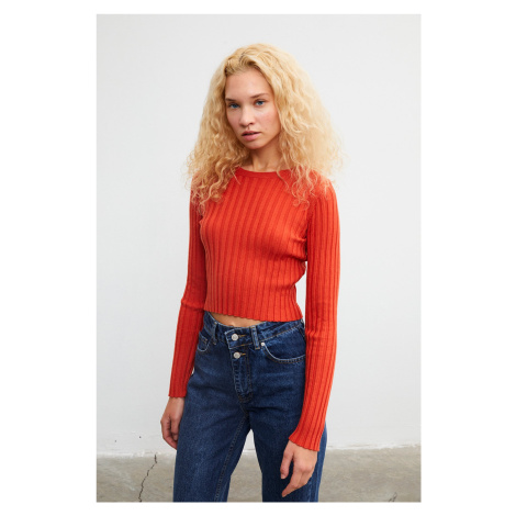 VATKALI Ribbed crop top blouse