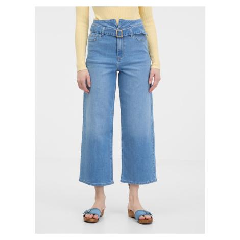 Orsay Světle modré dámské široké džíny - Dámské
