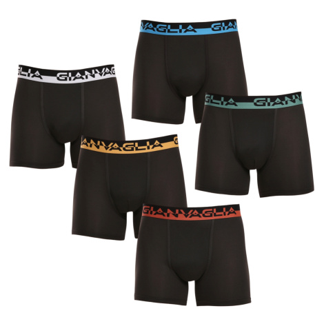 5PACK pánské boxerky Gianvaglia černé (GVG-5008)