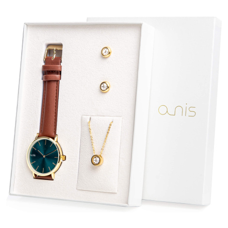 A-NIS Set hodinek, náhrdelníku a náušnic AS100-24