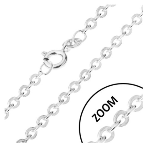 Řetízek s kolmo napojovanými očky ze stříbra 925, šířka 1,2 mm, délka 500 mm Šperky eshop