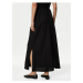 Černá dámská sukně s příměsí lnu Marks & Spencer