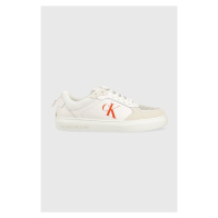Sneakers boty Calvin Klein Jeans CASUAL CUPSOLE XRAY bílá barva, YM0YM00607