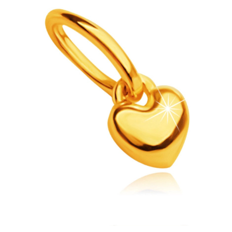 Přívěsek z 9K zlata - srdíčko s malým vypouklým povrchem, 3 mm Šperky eshop
